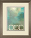 Retro In Aqua And Khaki Il By Laurie Maitland - Framed Print Wall Art - Beige