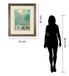 Retro In Aqua And Khaki Il By Laurie Maitland - Framed Print Wall Art - Beige