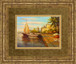 Santo Domingo Harbor By Bulo - Framed Print Wall Art - Orange