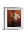 Sax Player - Mirror Framed Print Wall Art - Dark Brown