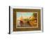 Santo Domingo Harbor By Bulo - Mirror Framed Print Wall Art - Orange