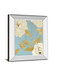 Scripted Poetic Peonies I By Lanie Loreth - Mirror Framed Print Wall Art - Light Blue