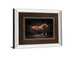 Stallion On Black By Edoma Photo - Mirror Framed Print Wall Art - Dark Brown