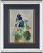 Summer Flowers I By Ken Hurd - Mirror Framed Print Wall Art - Blue