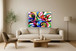 Temp Glass With Foil - Collage Of Colors - Red