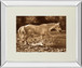 The Crossing By Wendy Caro - Mirror Framed Print Wall Art - Light Brown