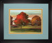 Tress In Motion By Alison Pearce - Framed Print Wall Art - Light Blue