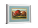 Tress In Motion By Alison Pearce - Mirror Framed Print Wall Art - Light Blue