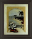 Tropical Moon By Ruane Manning - Framed Print Wall Art - Beige