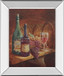 Vintage Wine IV - Mirror Framed Print Wall Art - Dark Brown