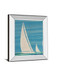 Water Journey I By Dan Meneely - Mirror Framed Print Wall Art - Blue