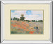 Wild Poppies, Near Argenteuil By Claude Monet - Mirror Framed Print Wall Art - Beige