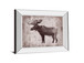 Wildness Iv-timber By Sandra Jacobs - Mirror Framed Elk Print Wall Art - Dark Brown