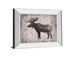 Wildness Iv-timber By Sandra Jacobs - Mirror Framed Elk Print Wall Art - Dark Brown