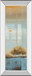 Window On The Word I By Carol Robinson - Mirror Framed Print Wall Art - Light Blue