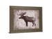 Wildness Iv-timber By Sandra Jacobs - Framed Elk Print Wall Art - Dark Brown