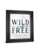 Wild And Free Turquoise Marble Adventure Quote By Nature Magick - Framed Print Wall Art - White