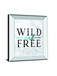 Wild And Free Turquoise Marble Adventure Quote By Nature Magick - Mirror Framed Print Wall Art - White