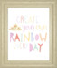 Lets Chase Rainbows III By Jenaya Jackson - Framed Print Wall Art - White