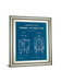 Locomotive Blueprint III By Wild Apple Portfolio - Framed Print Wall Art - Blue