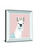 Delightful Alpacas I By Becky Thorns - Mirror Framed Print Wall Art - Pink
