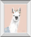 Delightful Alpacas I By Becky Thorns - Mirror Framed Print Wall Art - Pink