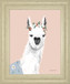 Delightful Alpacas I By Becky Thorns - Framed Print Wall Art - Pink