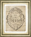 Letter Crest IIa Vintage V2 By Wild Apple Portfolio - Framed Print Wall Art - Pearl Silver