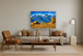 Tempered Glass With Foil - Mountainous Barn - Blue