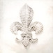 Tempered Glass With Foil & Rhinestones - Fleur in Gems - Beige