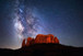 Tempered Glass With Foil - Cathedral Rock Sedona - Blue