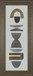 18x42 Neutral Totems VI By Rob Delamater - Dark Gray