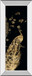 Gilded Peacock Triptych III By Jennifer Goldberger - Black