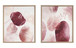 Hand Painted Textured Canvas in Frame (Set of 2) - Pink