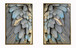 Hand Painted Textured Canvas in Frame - Pearl Silver