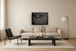 Hand Painted Textured Canvas in Frame 48x36 - Black