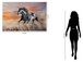 Tempered Glass With Foil - Running Horse - Dark Gray