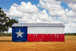 Tempered Glass With Foil - Txas Flag Barn - White