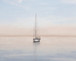 Quiet Morning Sail I By Elizabeth Medley - Light Blue