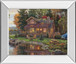 Mirrored Frame Peace Like A River Cabin By Kim Norlien - Green