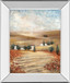 Mirrored Frame Hilltown Landscape I By Rosie Abrahams - Light Brown