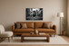 Glossy Painted Framed Canvas - King Of The City - Dark Gray
