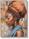 Hand Painted Framed Textured Canvas - Woman Of Orange - Orange