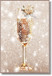 Rose Gold Bubbly With Rocks Framed - Beige