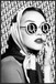 Monochrome Glamour Muse - 32" x 48" Framed Wall Art - Dark Gray