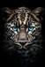Azure Gaze Majesty - 40" x 60" Framed Wall Art - Black