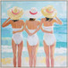 Seaside Sisterhood - 32" x 32" Framed Wall Art - Blue