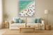 Sunlit Seaside Escape - 48" x 48" Framed Wall Art - Blue