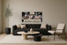 Gala Muse Gathering - 32" x 63" Framed Wall Art - Dark Gray