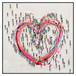 Unity Heart Gathering - 36" x 36" Framed Wall Art - Red
